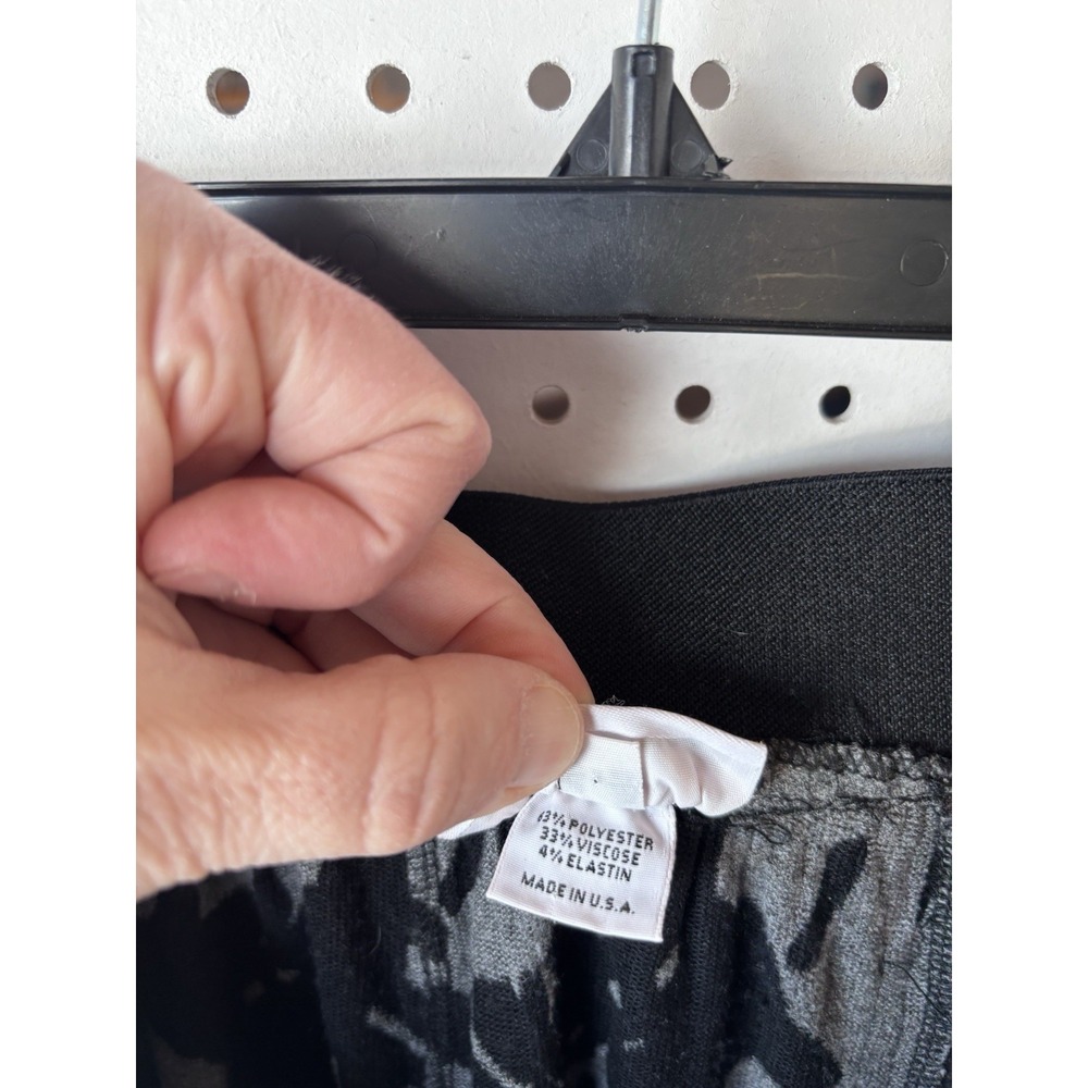 Bryn‎ Walker Black Gray Women's L Gathering Tie Up Maxi Skirt Pull On - Picture 7 of 7
